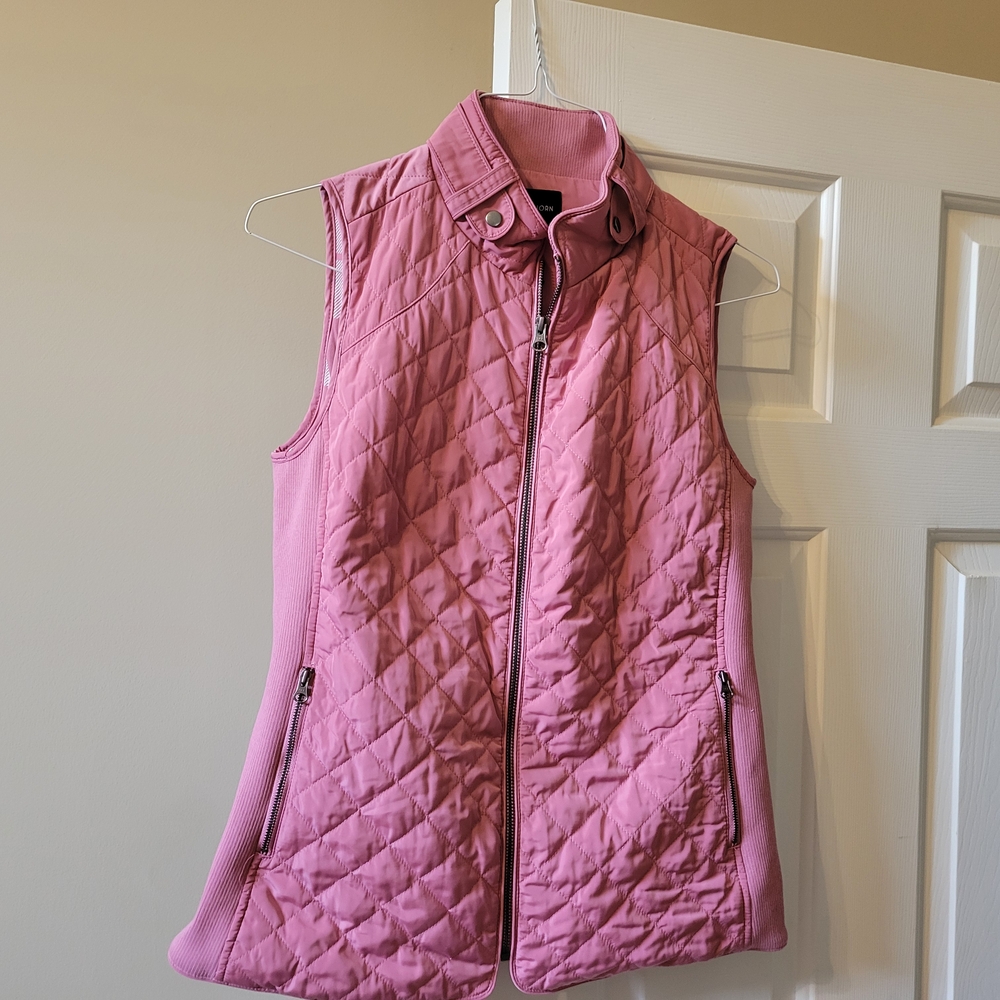 41 Hawthorn Pink Quilted Vest Lightweight Sleeveless